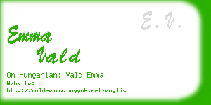 emma vald business card